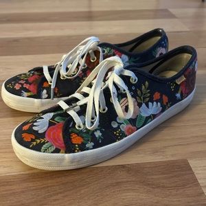 Keds X Rifle Paper Co. Size 8.5 floral print sneakers